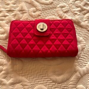 Vera Bradley Red Turnlock Wallet